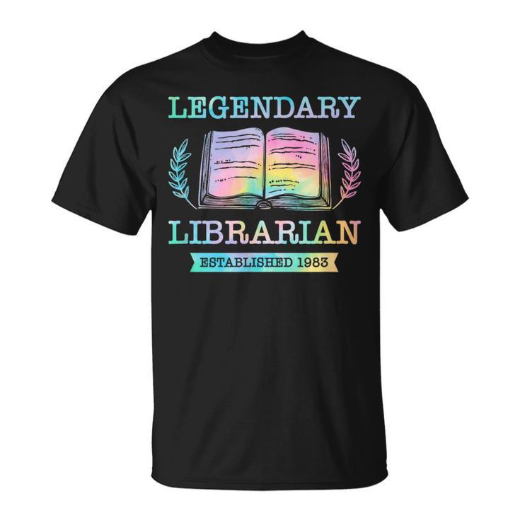 Legendary Librarian Established 1983 Library Book Birthday T-Shirt