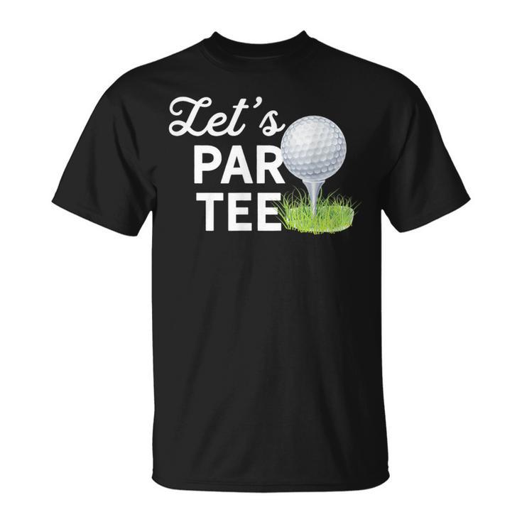 Let's Par ゴルフボール ティーピン付き 面白いゴルフクラブtシャツ Tシャツ