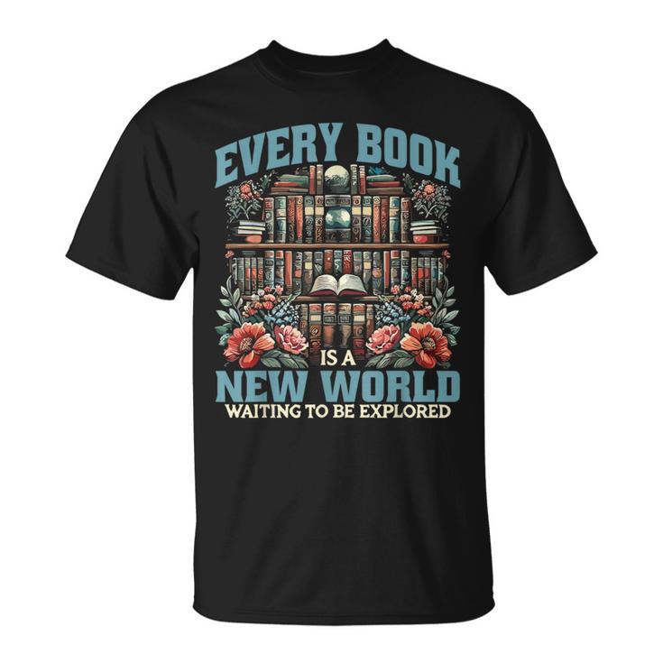 Librarian Bookworm Library Day Reading Books T-Shirt