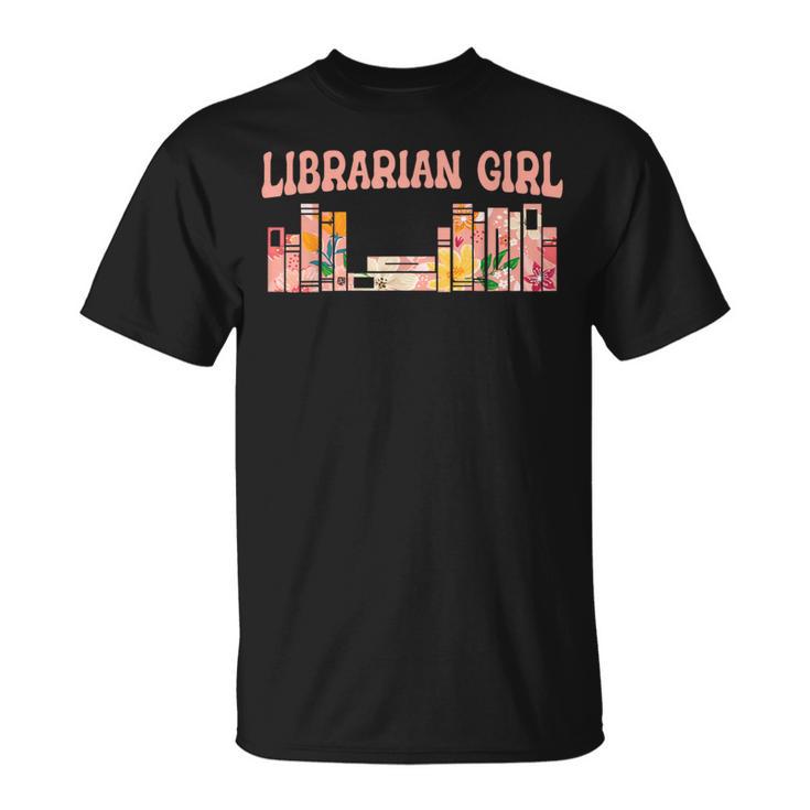 Librarian Girl Book Lover Reading Bookworm Librarian T-Shirt
