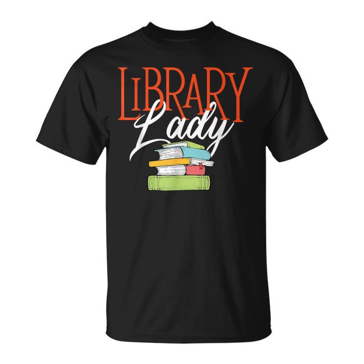 Library Lady Bookworm Books Book Lover School Librarian T-Shirt