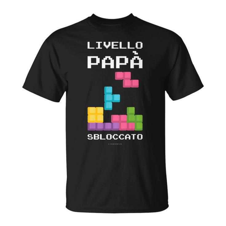 Livello Papàbloccato Maglia Regalo Divertente Neo Papà Maglia A Manica Maglietta