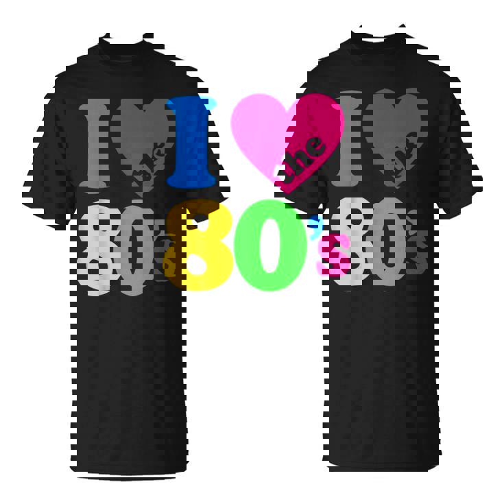 I Love The 80'S 80年代パーティードレスレトロ1980年代テーマ Tシャツ