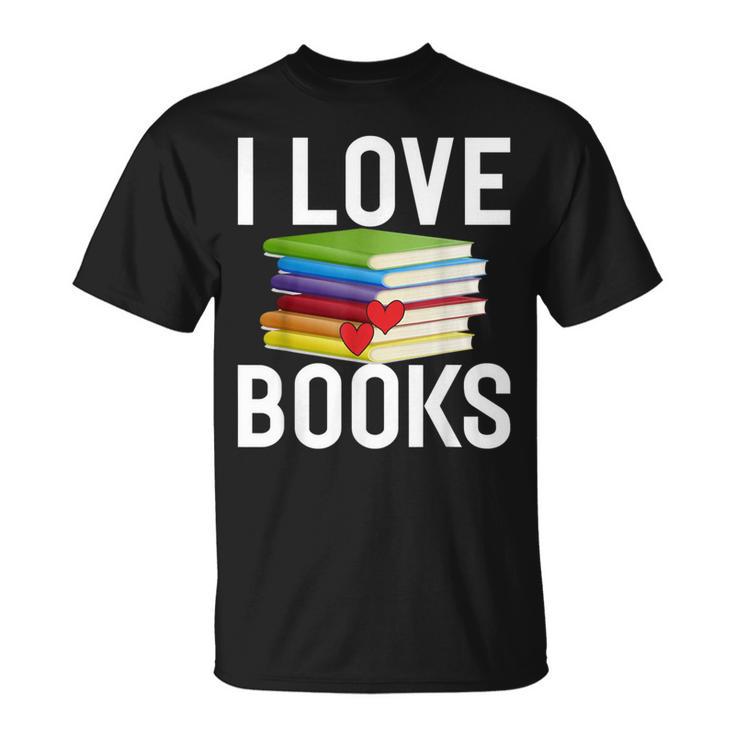 I Love Books Librarian T-Shirt