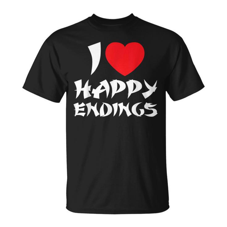 I Love Happy Endings Massage Book Reader Idea T-Shirt T-Shirt