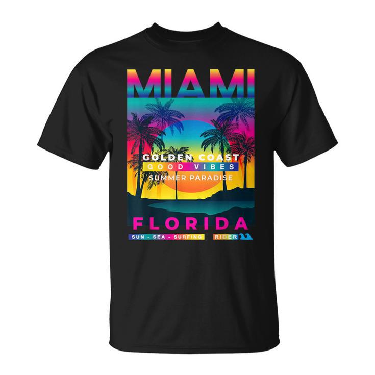 I Love Miami Miamiibes Illustration Graphic s Tシャツ