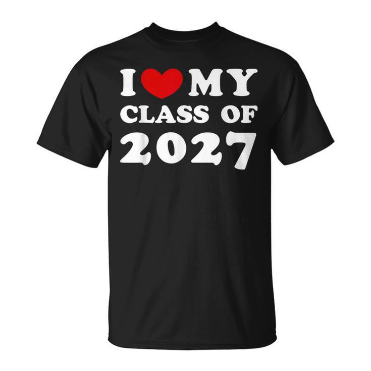 I Love My Class Of 2027 私は2027年のクラスが大好きで、2027年のクラスが好きです Tシャツ