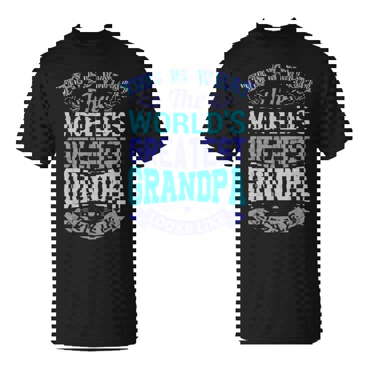 I Love My Grandpa Best Cool Grandpa グラフィックイラスト Tシャツ