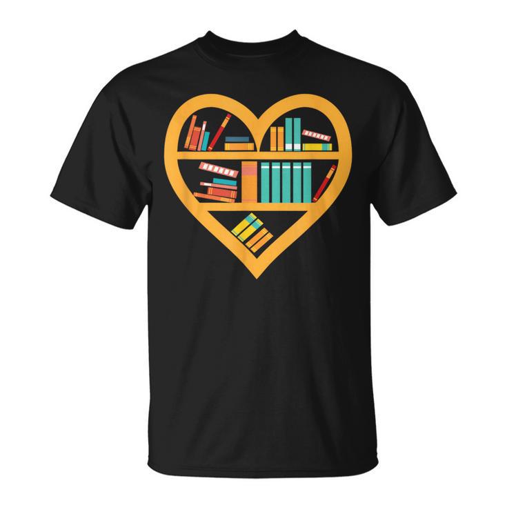 I Love Reading Heart Love Books Reading Club T-Shirt