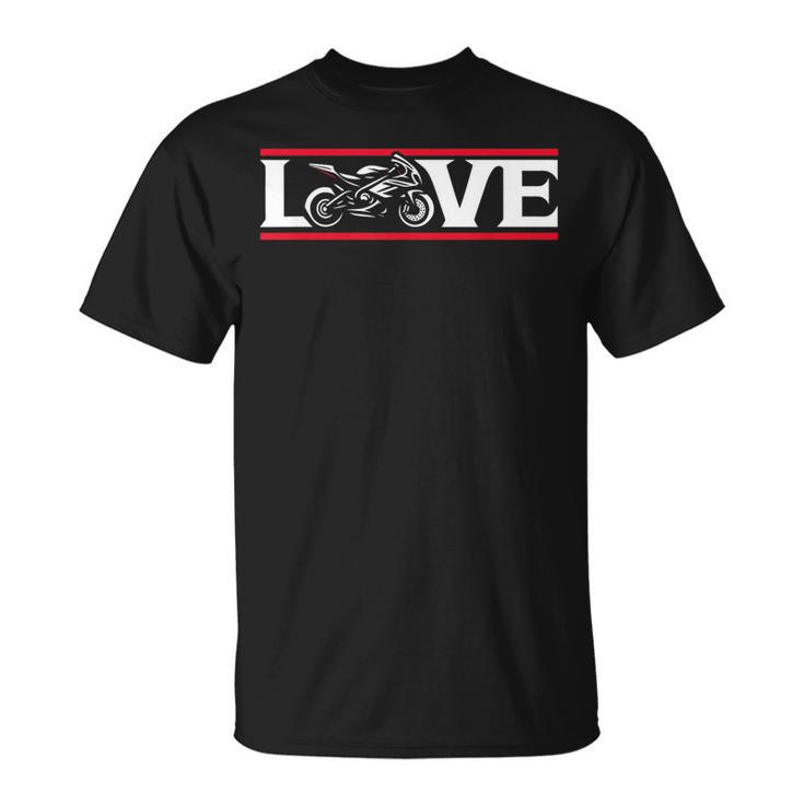 Love To Ride レース スポーツバイク ストリートバイク オートバイ Tシャツ