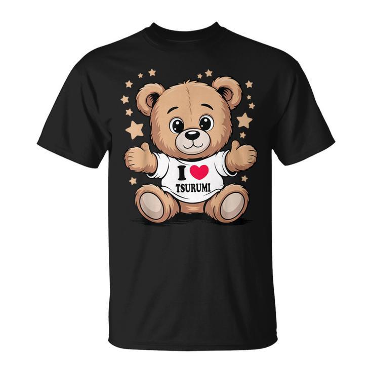 I Love Tsurumi Teddy Bear 鶴見テディベアが大好き Tシャツ