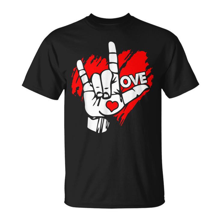 I Love You 手話 Asl Peak Languages Tシャツ
