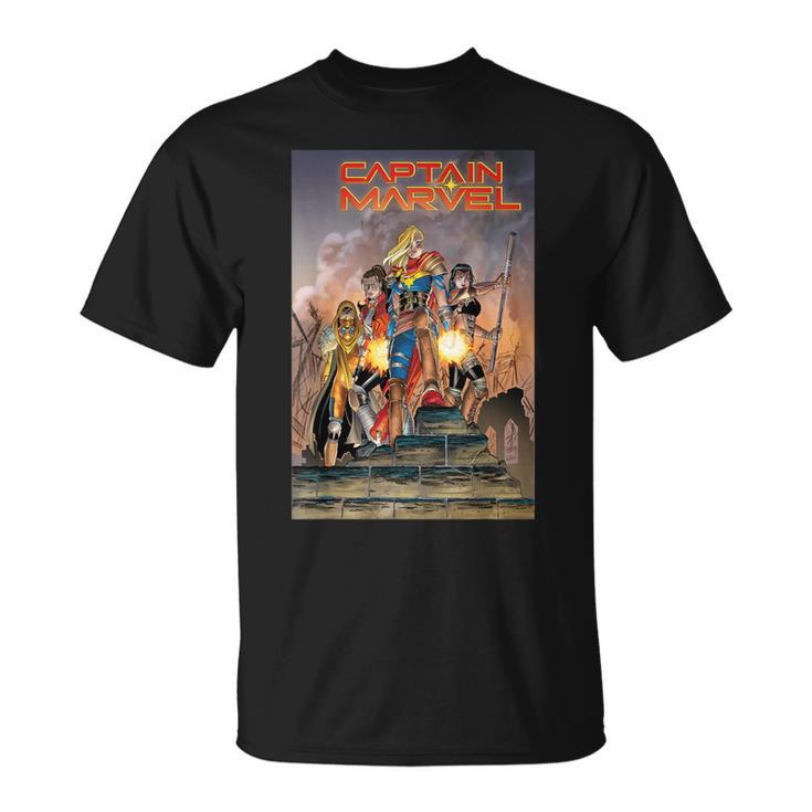 Marvel Comixology Captain Marvel Revolution Comic Book Cover T-Shirt