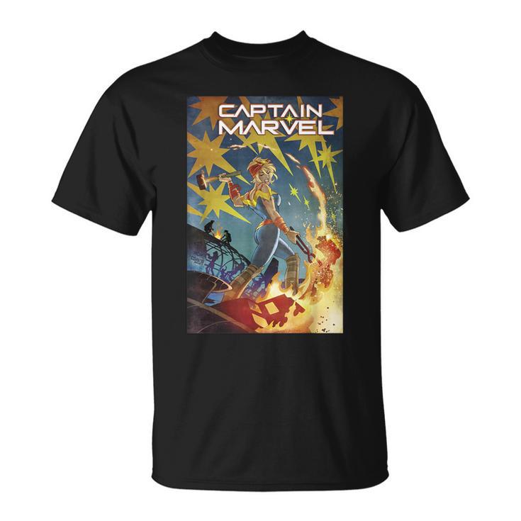 Marvel Comixology Captain Marvel She-Hulk Comic Book Cover T-Shirt Marvel Comixology Captain Marvel She-Hulk Comic Book Cover T-Shirt