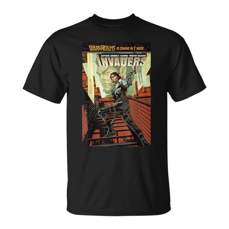 Marvel Comixology Invaders War Ghost Comic Book Cover T-Shirt