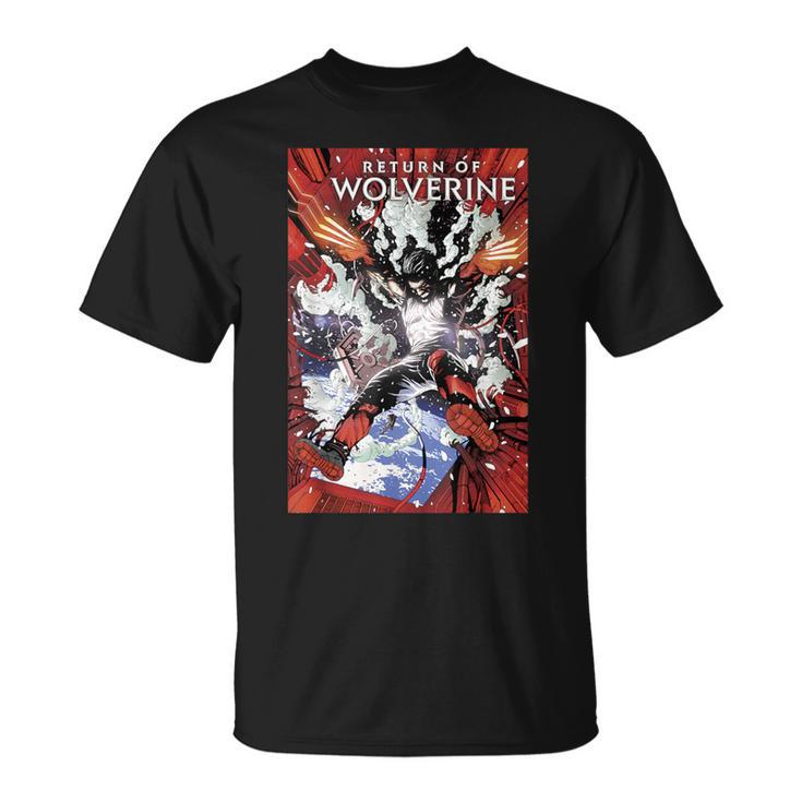Marvel Comixology Return Of Wolverine Comic Book Cover T-Shirt