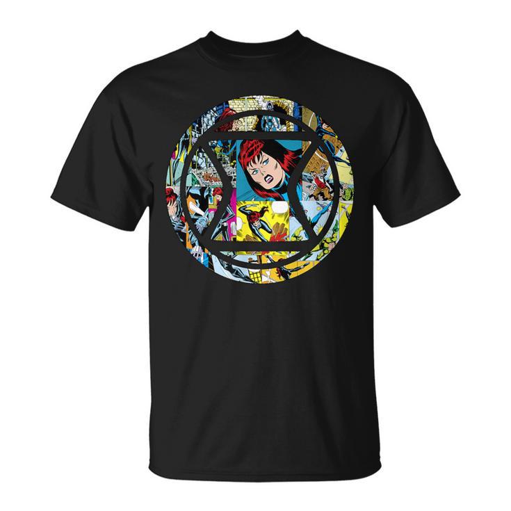 Marvel Widow Retro Comic Book Filled Spy Icon T-Shirt