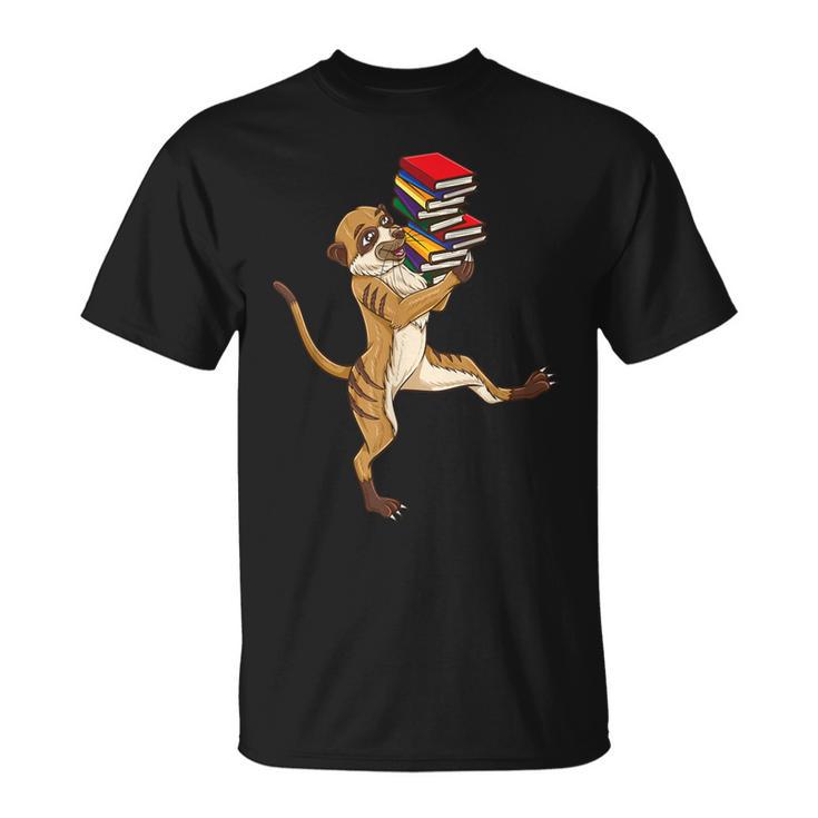 Meerkat Reading Books T-Shirt