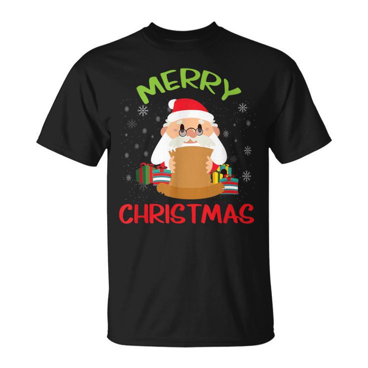 Merry Christmas Book Reading Santa Claus Xmas Book Reader T-Shirt
