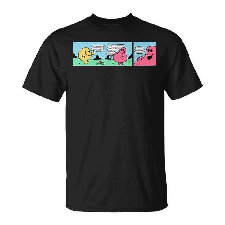 Mr Men Mr Greedy Retro Comic Book Colourful T-Shirt
