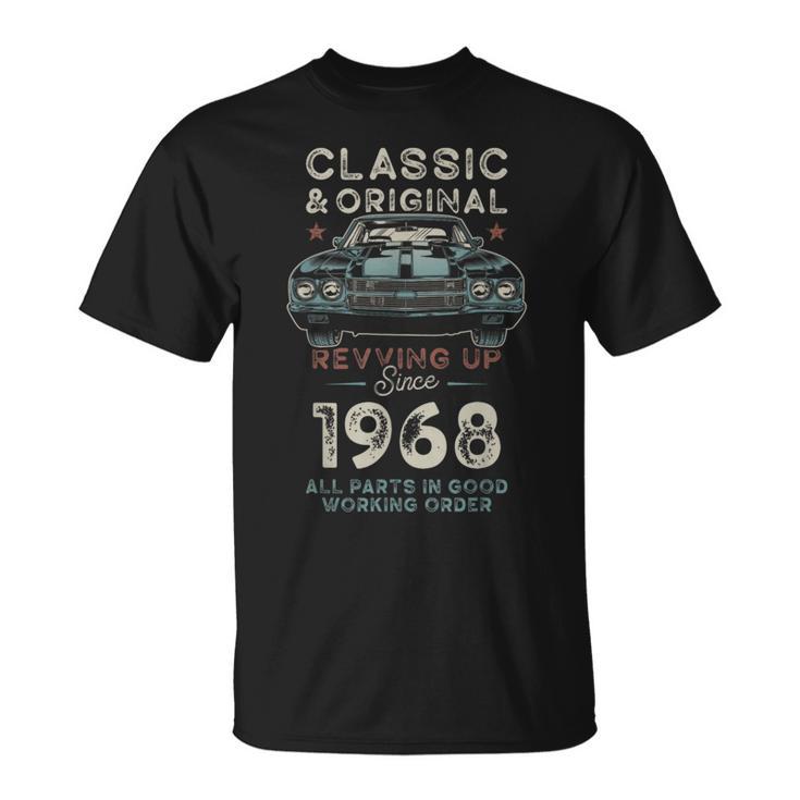 Nacido En 1968 Muscle Car 58 Cumpleaños Camiseta unisex
