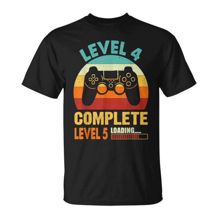 Nivel 4 Completo 4 Aniversario Divertido 4º Aniversario De Boda Camiseta unisex