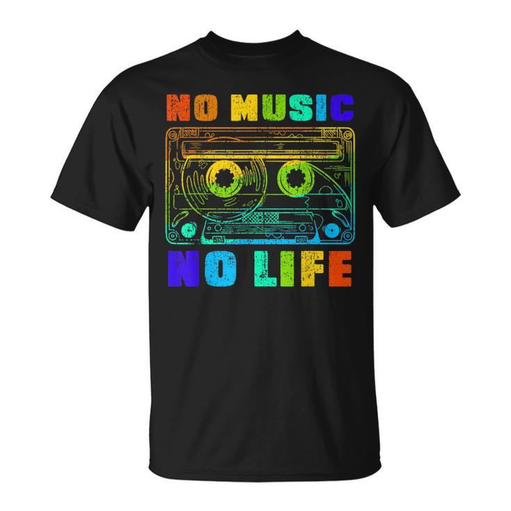 No Music No Life、ヴィンテージカセット音楽愛好家。 Tシャツ
