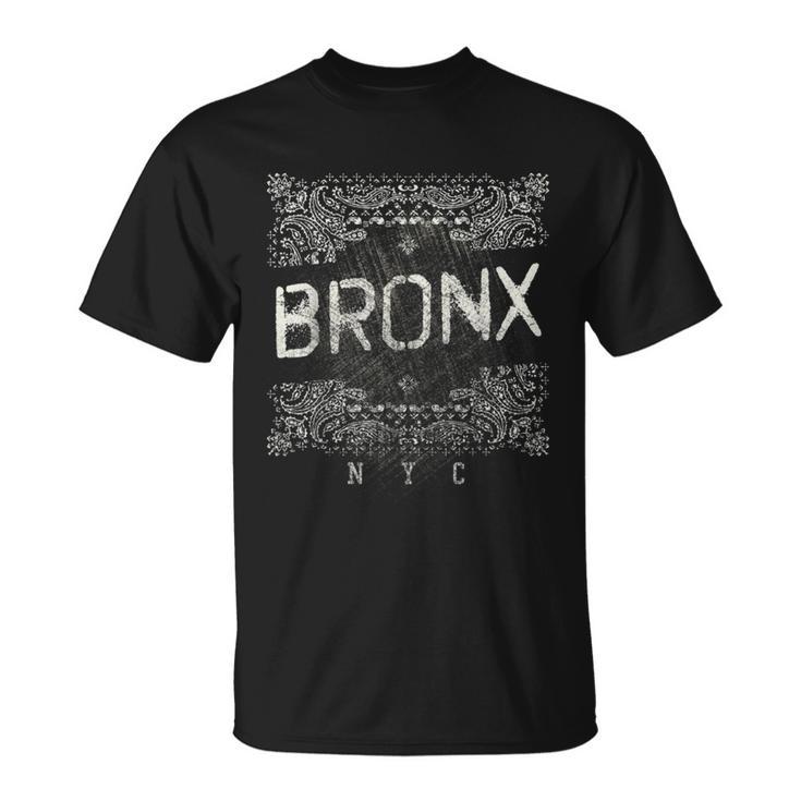 Nyc Bronx バンダナスタイル アンティーク調tシャツ Tシャツ