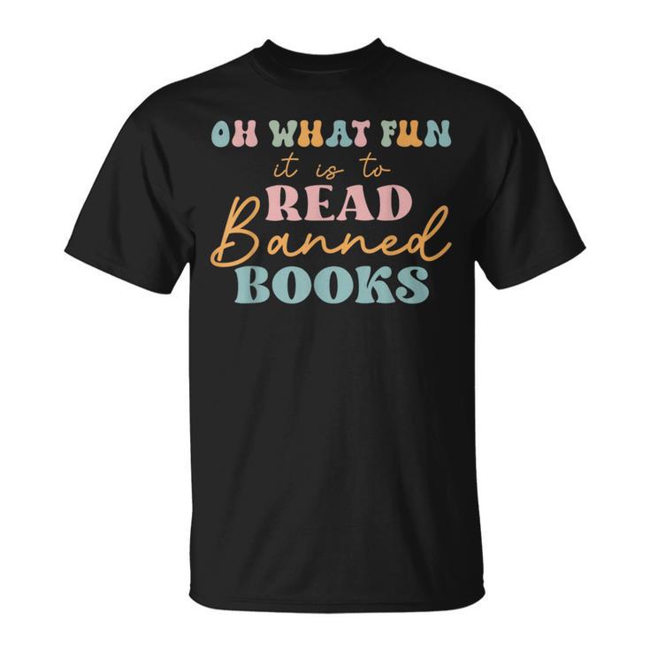 Oh What Fun It Is To Read Banned Books And Coffee Fight Evil T-Shirt