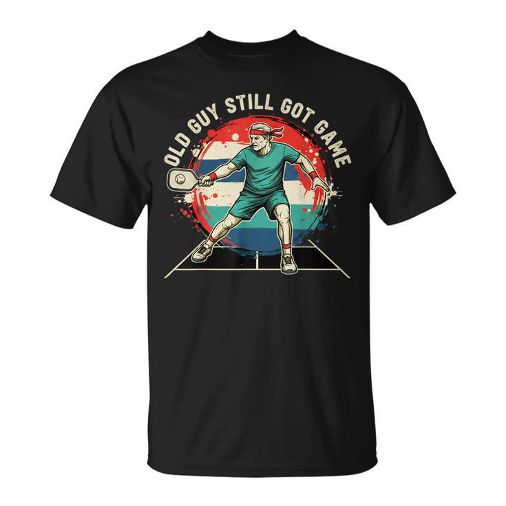 Old Guytill Got Game Pickle Ball メンズ Tシャツ