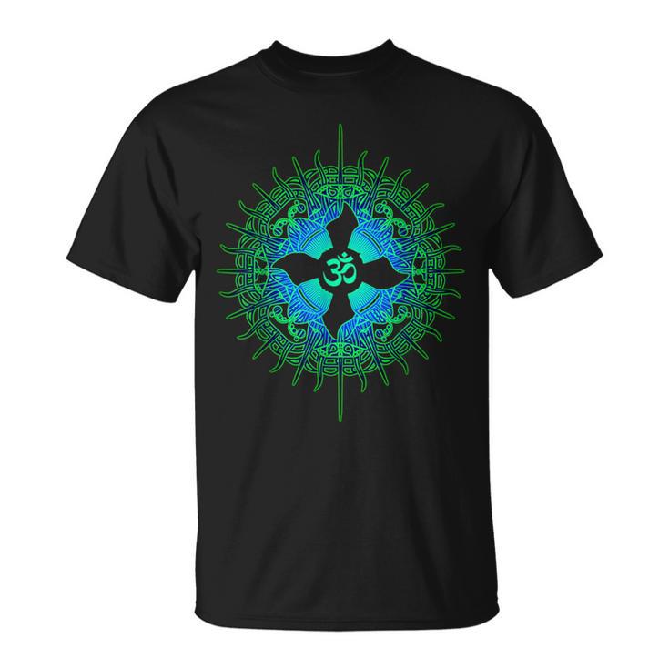 Om Psytrance Goa Psy Rave サイケデリックフェスティバルギフトアイデア Tシャツ