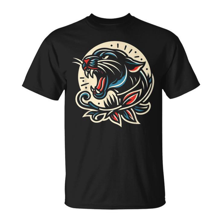 Panther トラディショナル タトゥー アーティスト インク入り タトゥー入り Tシャツ