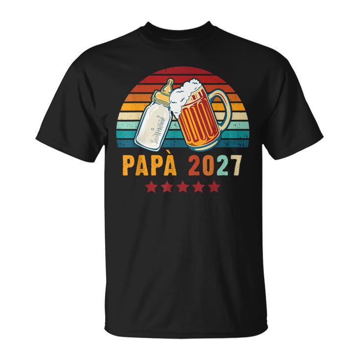 Papà 2027 Futuro Papà Giovane Papà Diventi Papà Maglietta