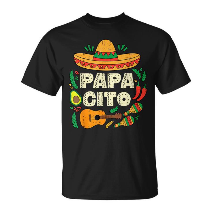 Papacito Family Sombrero Cinco De Mayo Mexican Dad Father T-Shirt