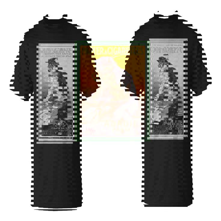 Papier A Cigarettes Abadie Paris ビンテージタバコ広告 Tシャツ