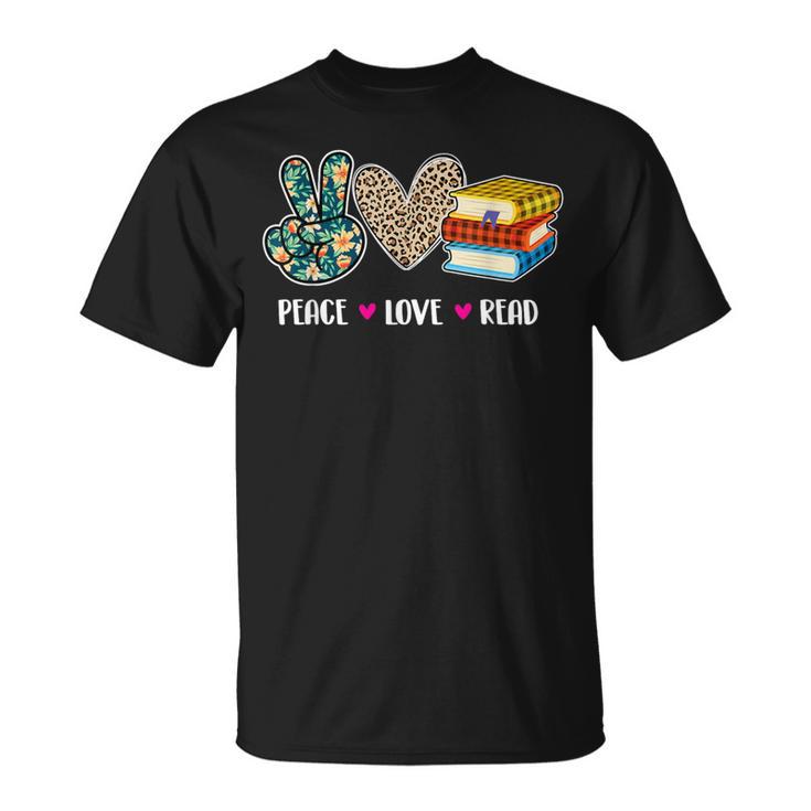 Peace Love Read Book Lover Reading Bookworm Reader T-Shirt