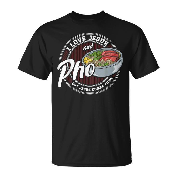 Pho Lover Love Pho Religion Chrétienne Foi Jésus Catholique T-Shirt