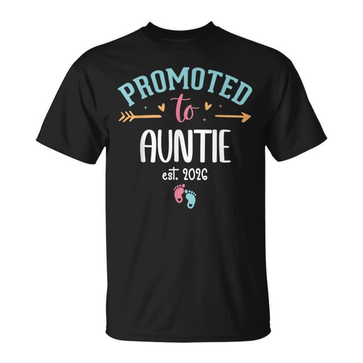 Promoted To Auntie 2026 First Time Aunt Est 2026 Aunty To Be Tシャツ