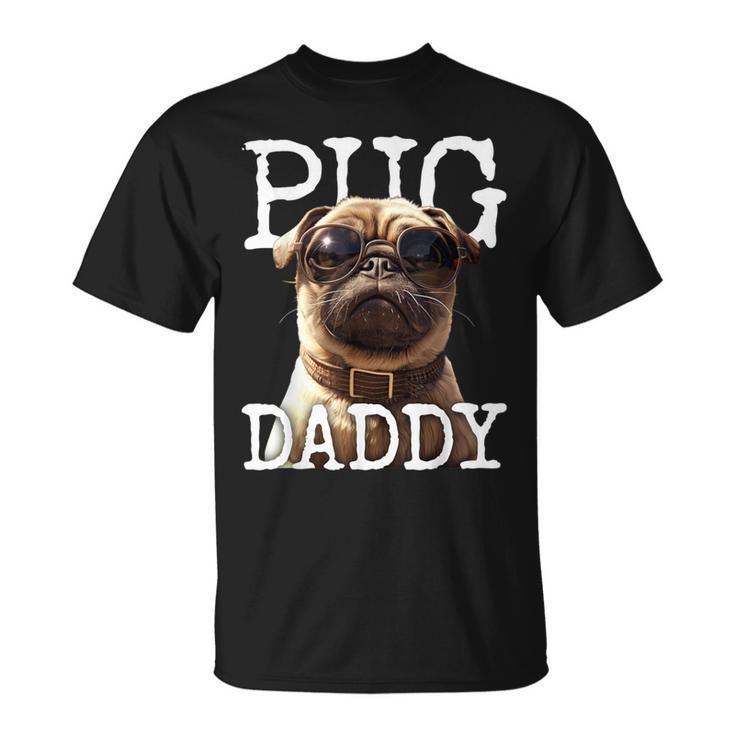 Pug Daddyパグパグパグパグパグパグお父さん犬お父さん父の日甘いパグパグお父さん Tシャツ