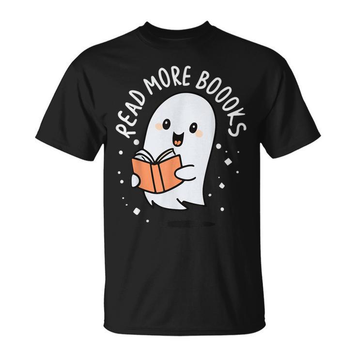 Read More Books Cute Ghost Halloween Teacher T-Shirt