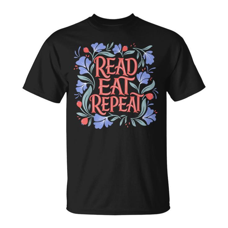 Read Eat Repeat Book Club Readers Book Lovers T-Shirt