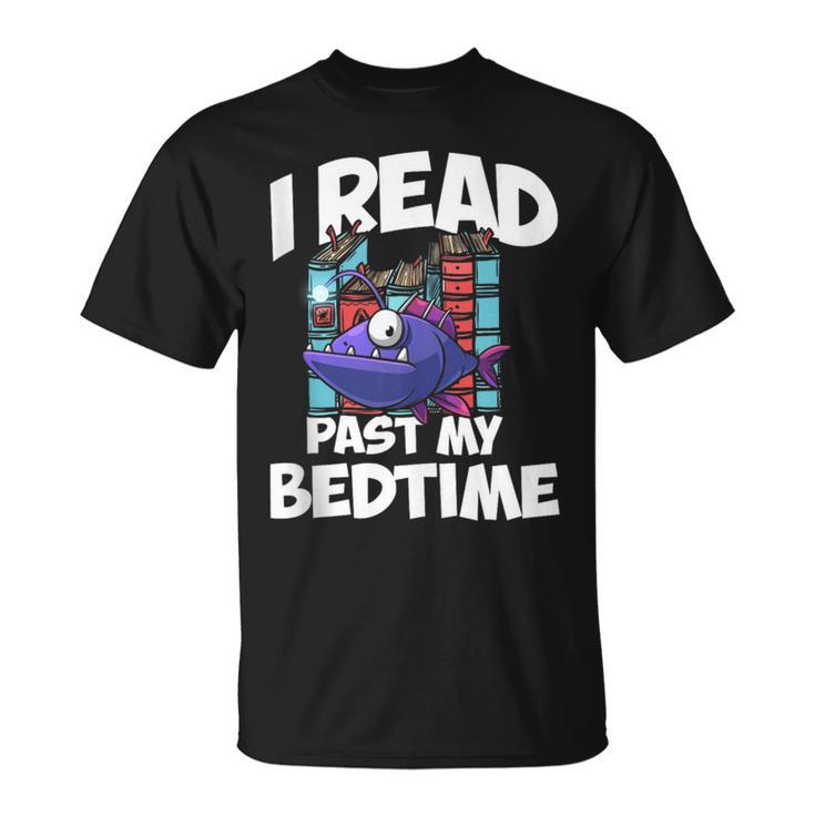 I Read Past My Bedtime Book Bookworm T-Shirt
