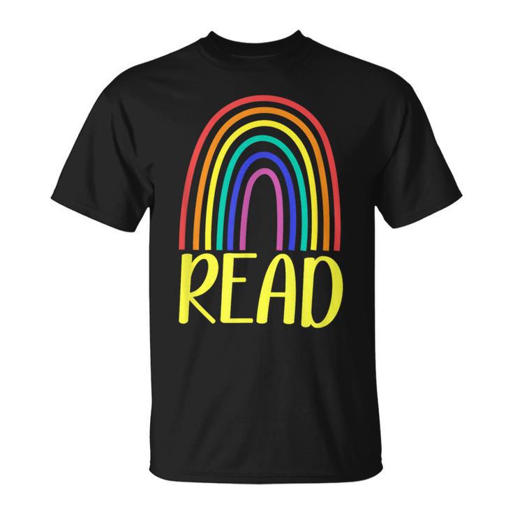 READ Rainbow Read Librarian Teacher Book Readers Reading T-Shirt