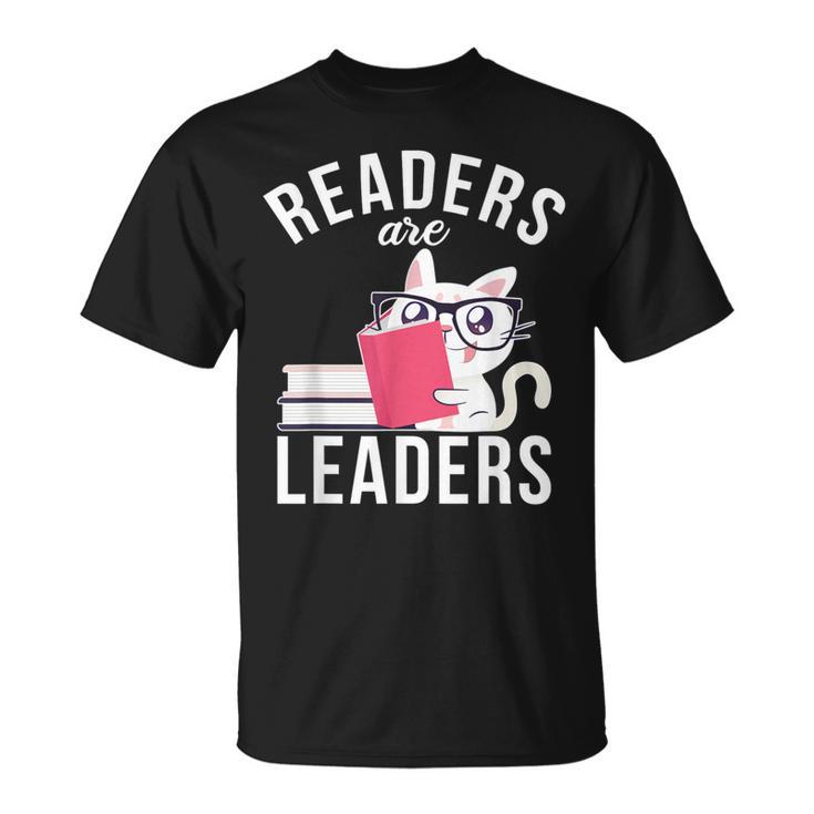 Readers Are Leaders Book Reading T-Shirt