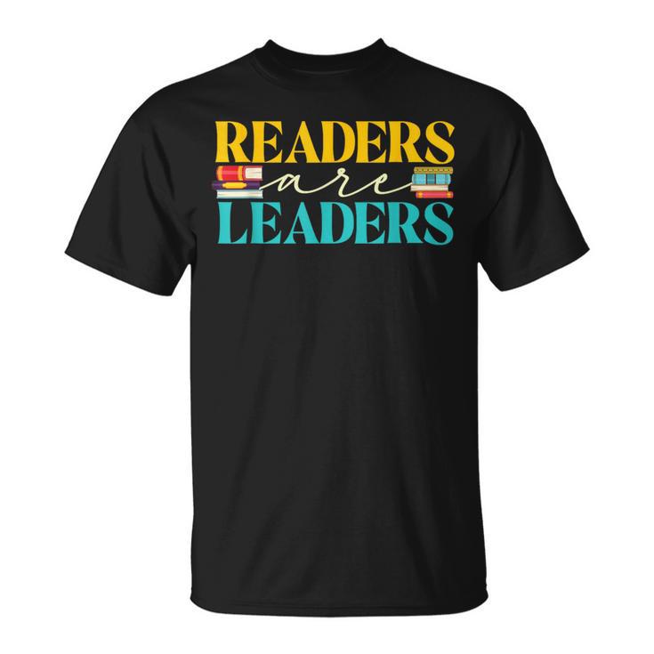 Readers Are Leaders Books Librarian Library Book Lover T-Shirt