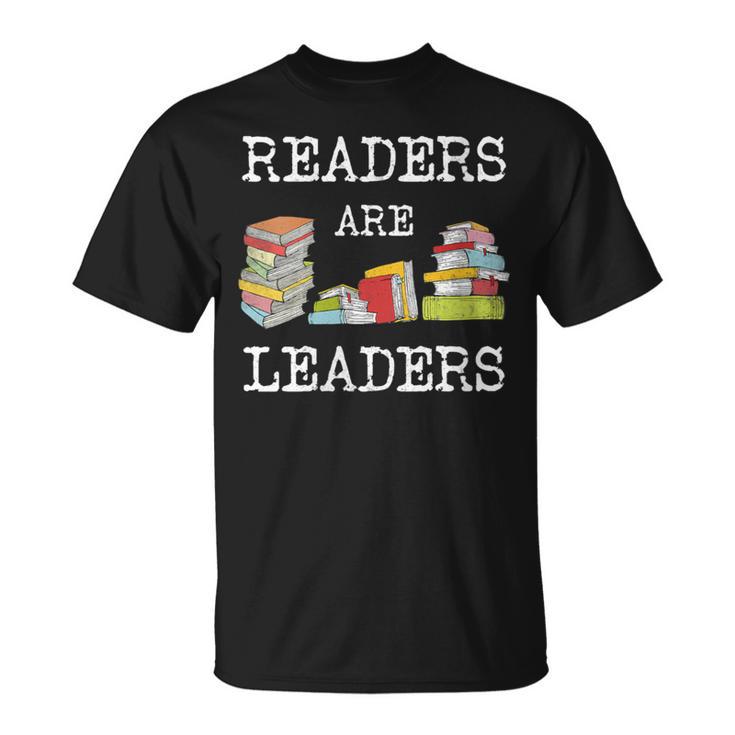 Readers Are Leaders Books Shirt Reading Teacher Librarian T-Shirt