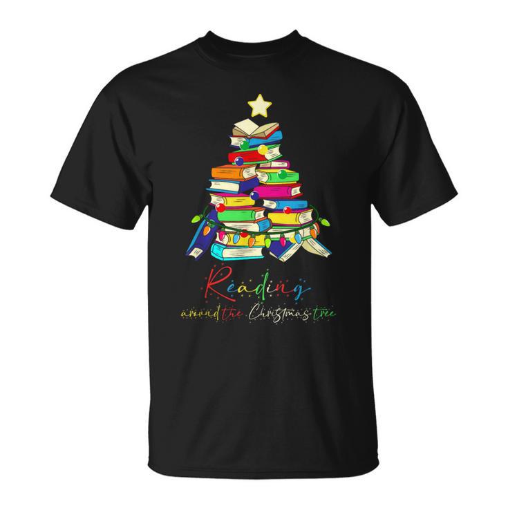 Reading Around The Christmas Tree Books Family Readers Xmas T-Shirt