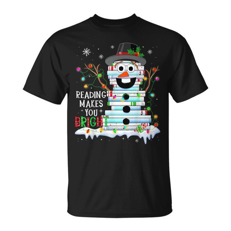 Reading Make You Bright Reader Book Lover Bookworm Christmas T-Shirt