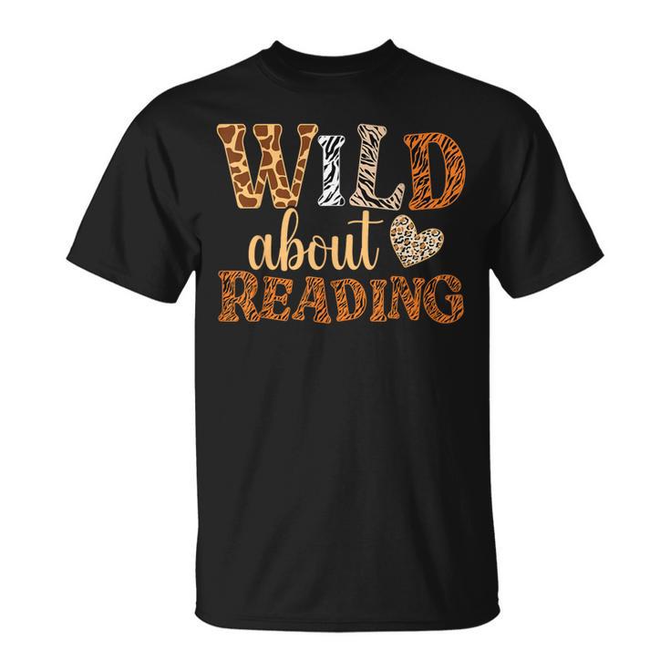 Reading Lover Wild About Reading Reading Books And Bookworm T-Shirt