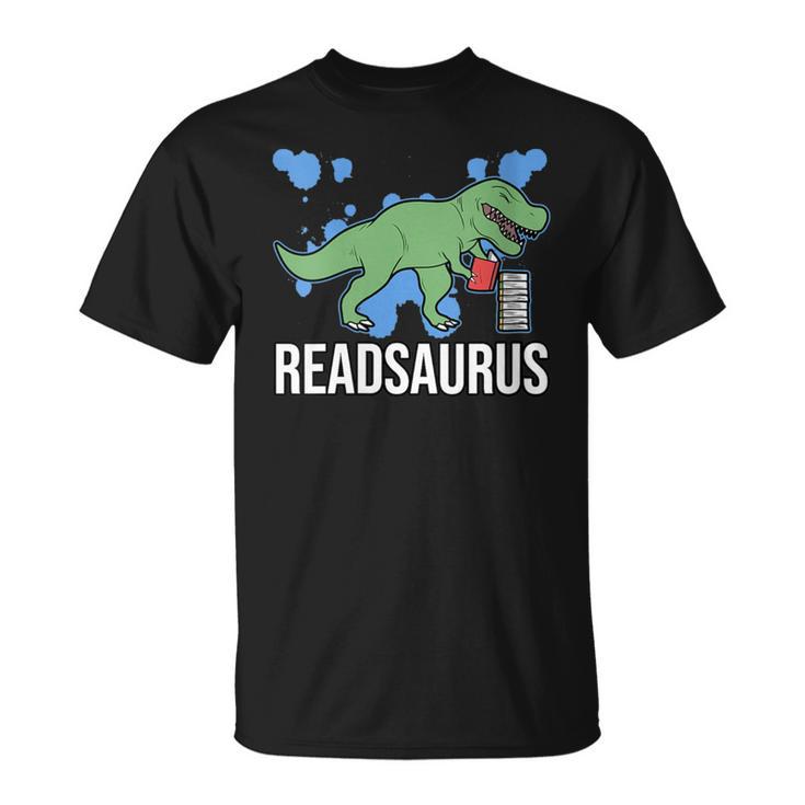Readsaurus Reader Book Tyrannosaurus T-Rex Dinosaur Jurassic T-Shirt